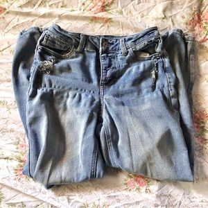 Baggy Skinny High Rise Ripped Jeans